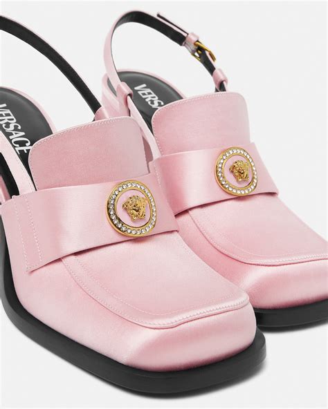 versace pink flats|gianni Versace loafers.